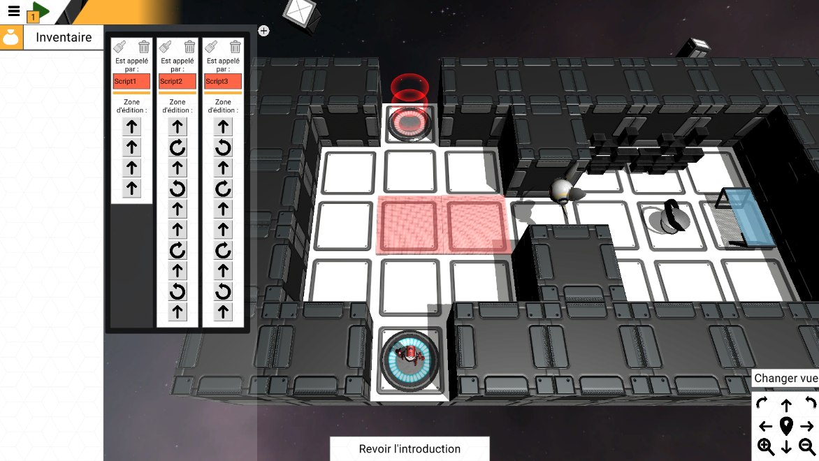 An image from the game showing a mission whose main task is not to program, but to read existing code.