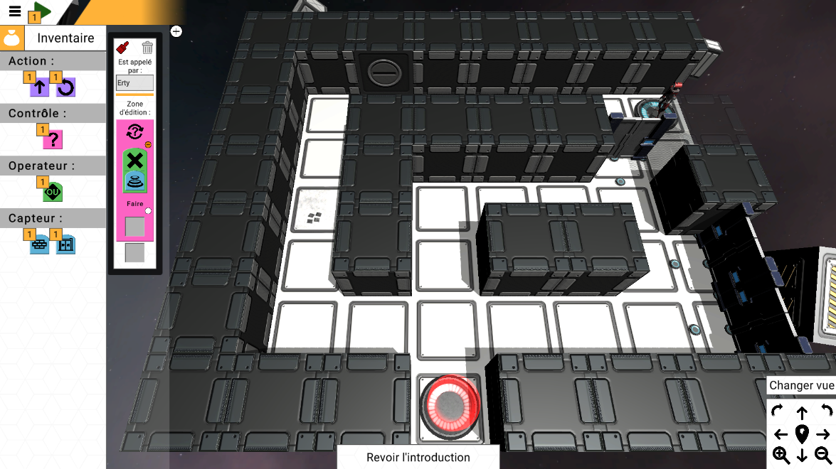 An image from the game showing a mission requiring the use of a while loop.